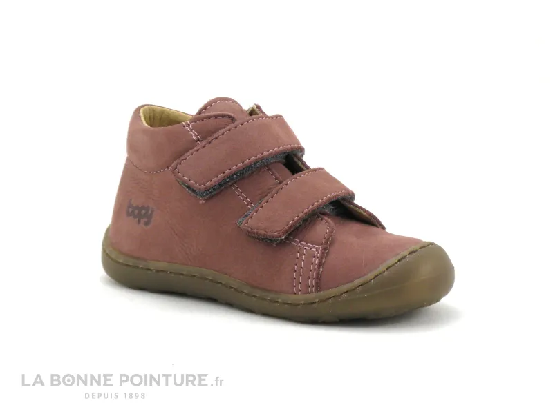 Achat chaussures Bopy Bébé Bottillon, vente Bopy JAMEL Rose - Velcro - Chaussure montante BEBE Fille