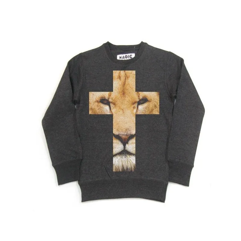 Animal Cross - Sweat col rond wise lion