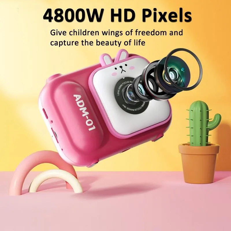 Appareil Photo Numérique Enfant 48MP Écran 2.4 Pouces Rose