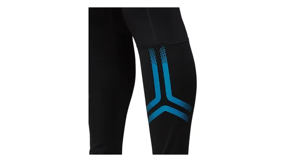 ASICS SIVER ICON TIGHT NOIR ET BLEU Collant  Running
