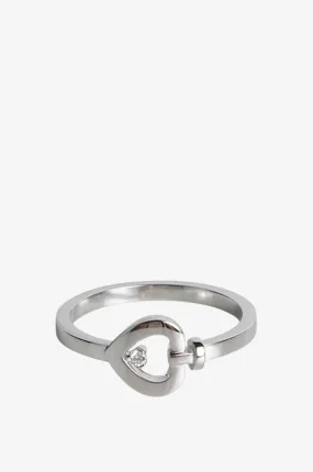 Bague en or blanc ornée d'un diamant Pretty Woman Mini