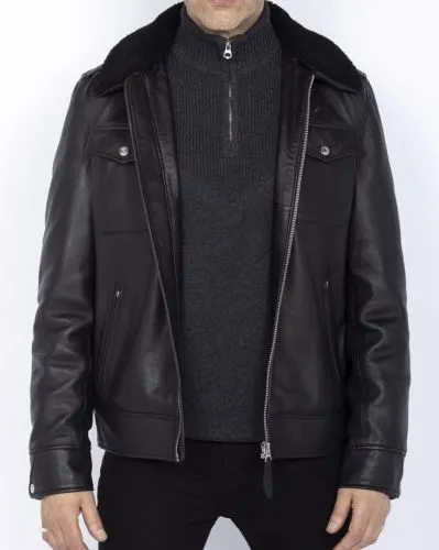 BLOUSON LCPOLICEX SCHOTT COL AMOVIBLE