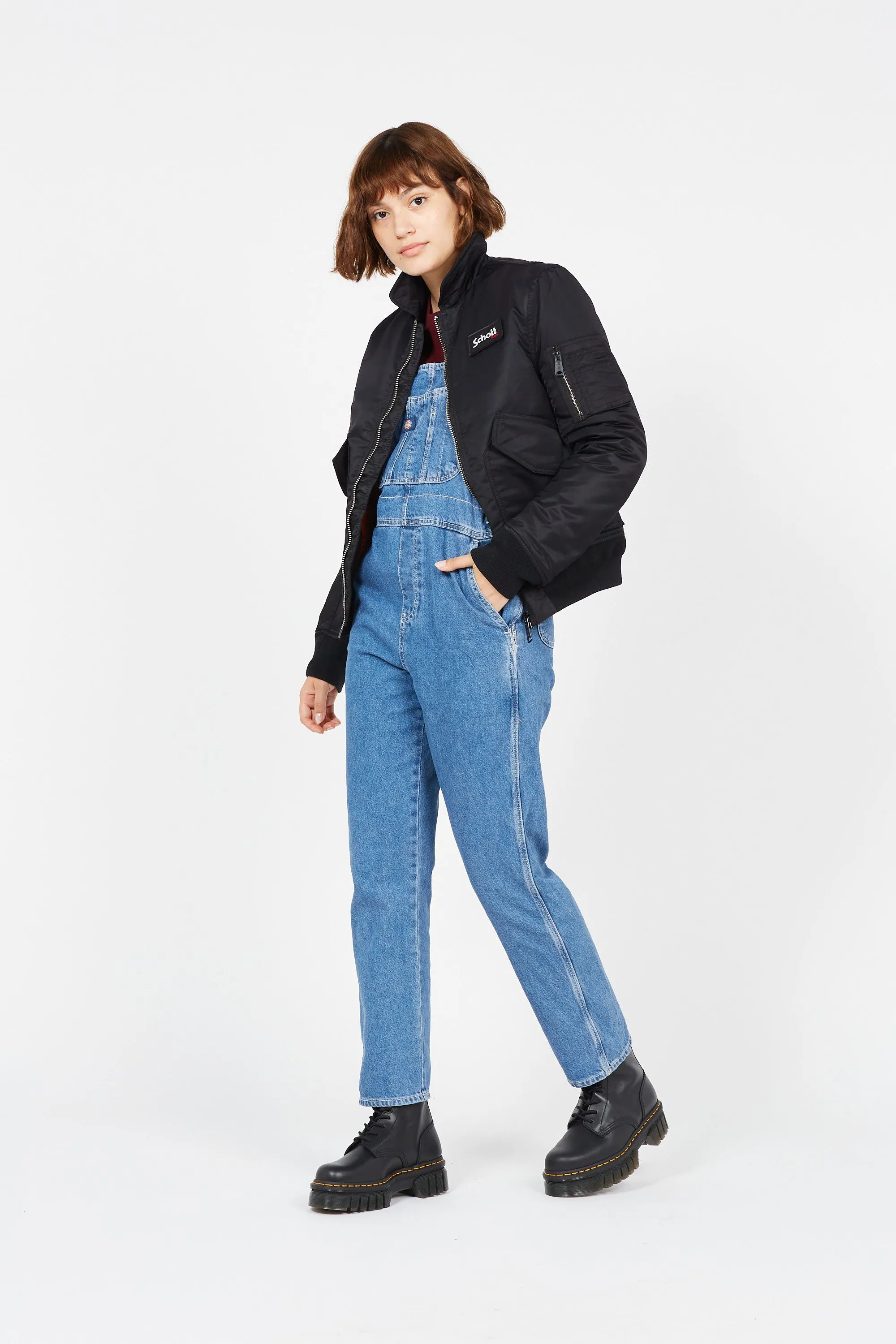 Blouson Noir Schott - Femme | Citadium