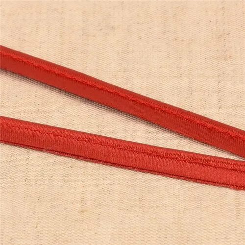 Bobine 25m passepoil satin 10mm rouge