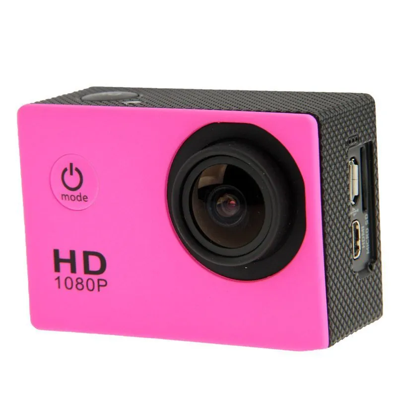Caméra sport étanche 30m action Full HD 1080p 12MP Rose 8Go