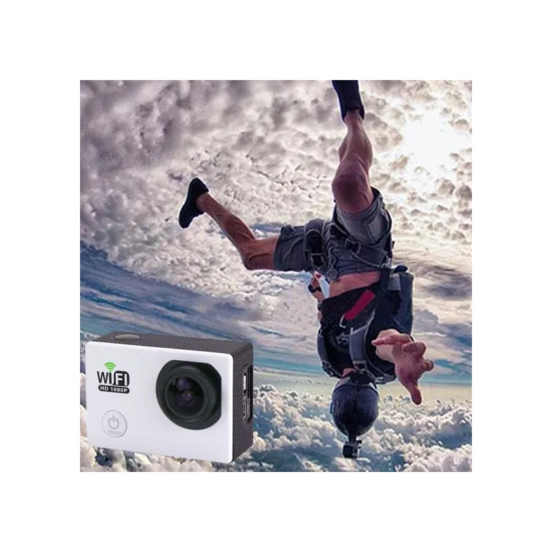 Camera sport wifi étanche caisson 12 MP Full HD Rose 16Go