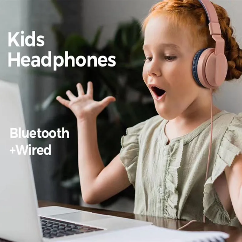 Casque Audio Sans Fil Bluetooth Enfant Et Adulte Rose