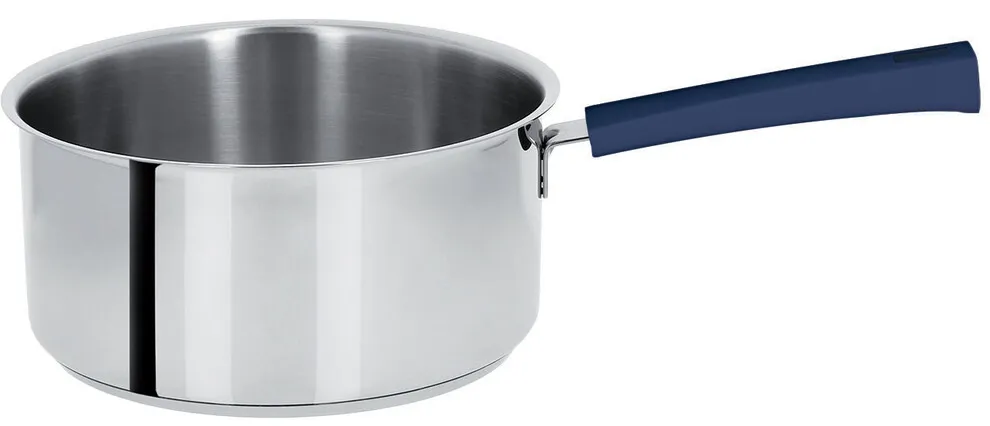 Casserole 20 cm inox Mutine à poignée fixe encre bleue