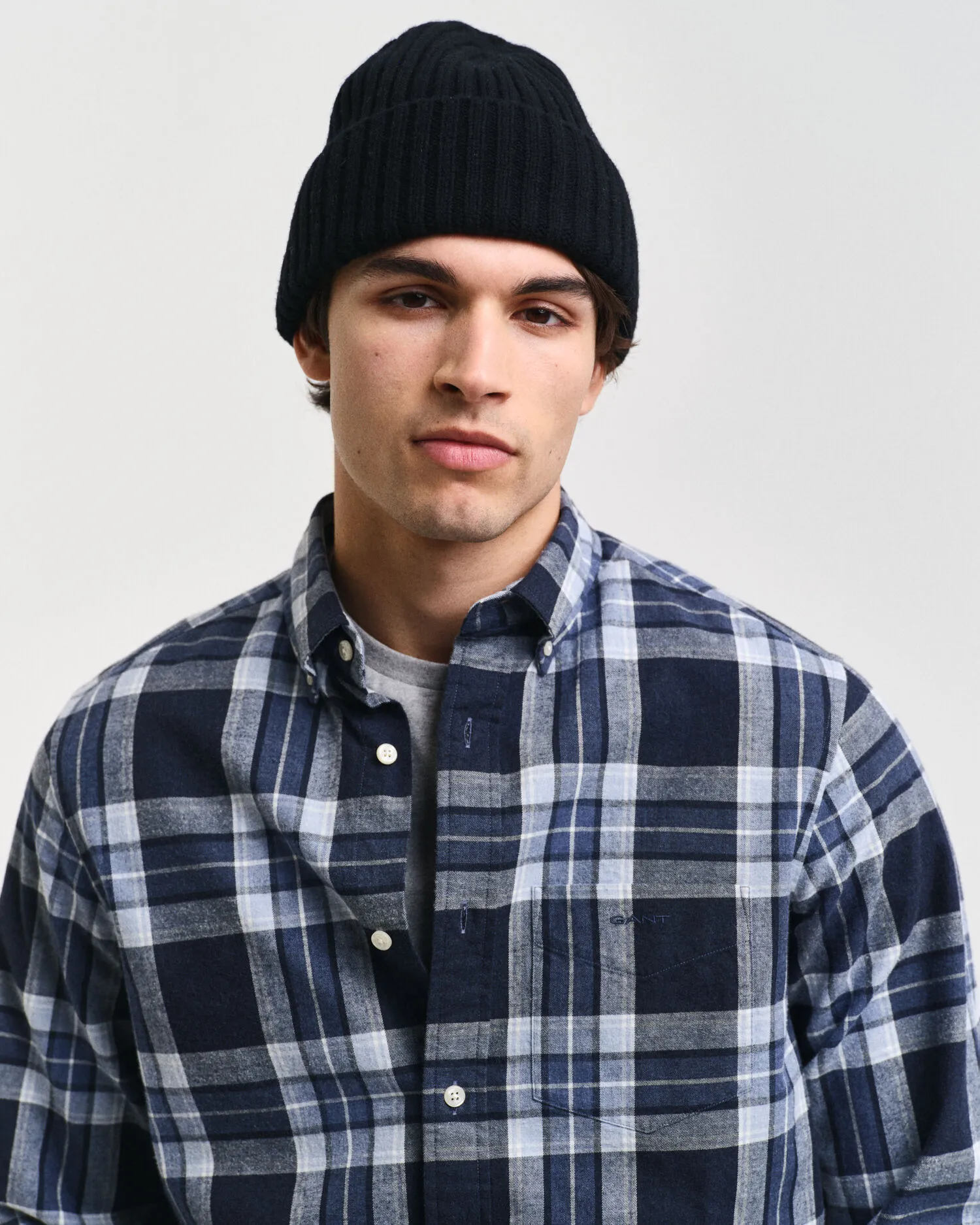 Chemise regular fit à motif écossais effet chiné