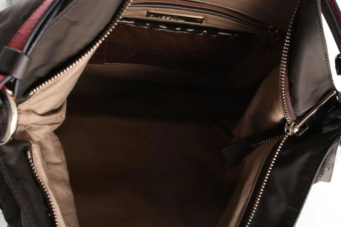 CLASS Roberto Cavalli Shopper noir-rouge motif animal style décontracté