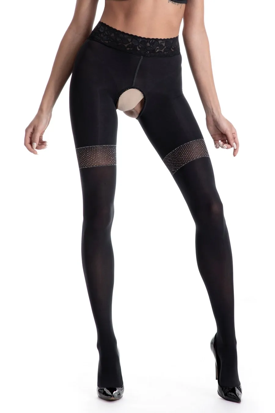 Collant Grande Taille Ouvert à l'entrejambe - Glamour - Amour