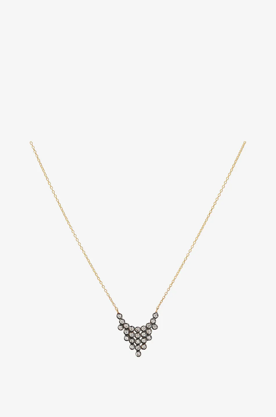 Collier en or jaune et diamants Pétale
