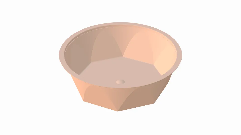 Coupelle thermoscellable facettes préparation chaude et froide polypropylène saumon 