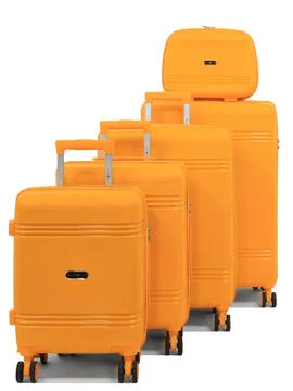 Ensemble 4 valises Snowball Valparaiso et vanity Jaune  21204/5Ye  