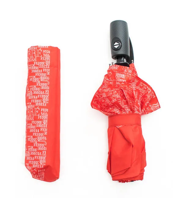 Ferrè Parapluie Ferrãˆ Ouverture Et Fermeture Automatique, En Polyester Rouge - Achetez À Prix Outlet!