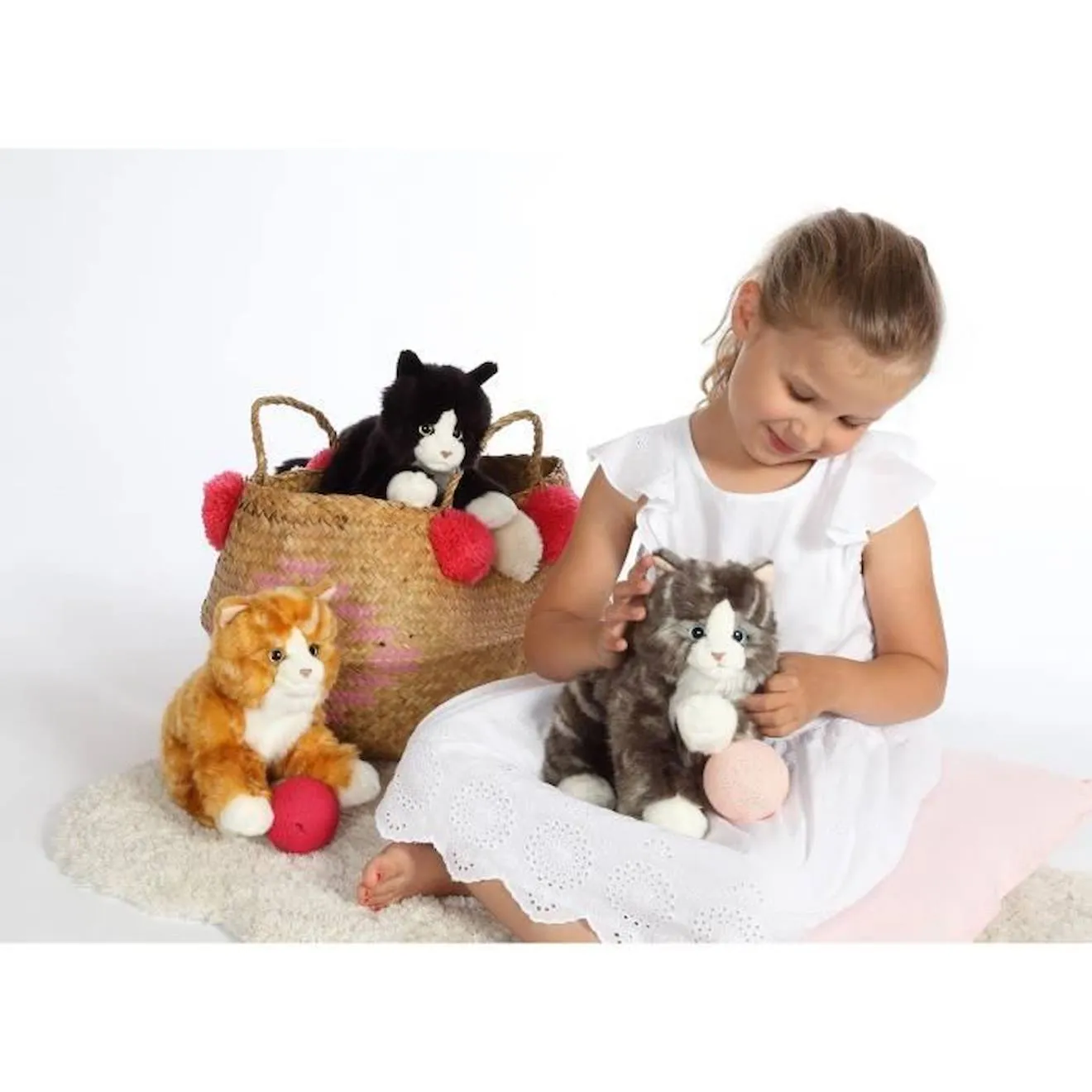 Gipsy Toys - Chat Mimiz Roux et Blanc - Peluche - 28 cm orange - Gipsy Toys