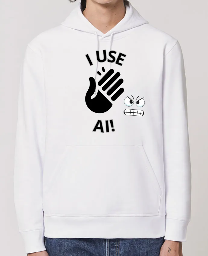 Hoodie INTELLIGENCE ARTIFICIELLE MOTIF NOIR ET BLANC Par LIAMRIVIERART
