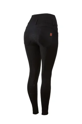 Horze Pantalon d'équitation mi-saison Tara taille haute fond intégral grip