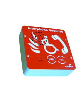Interphone de sécurité pour AES de couleur rouge Gamme VoCALL NUGELEC NUG36100