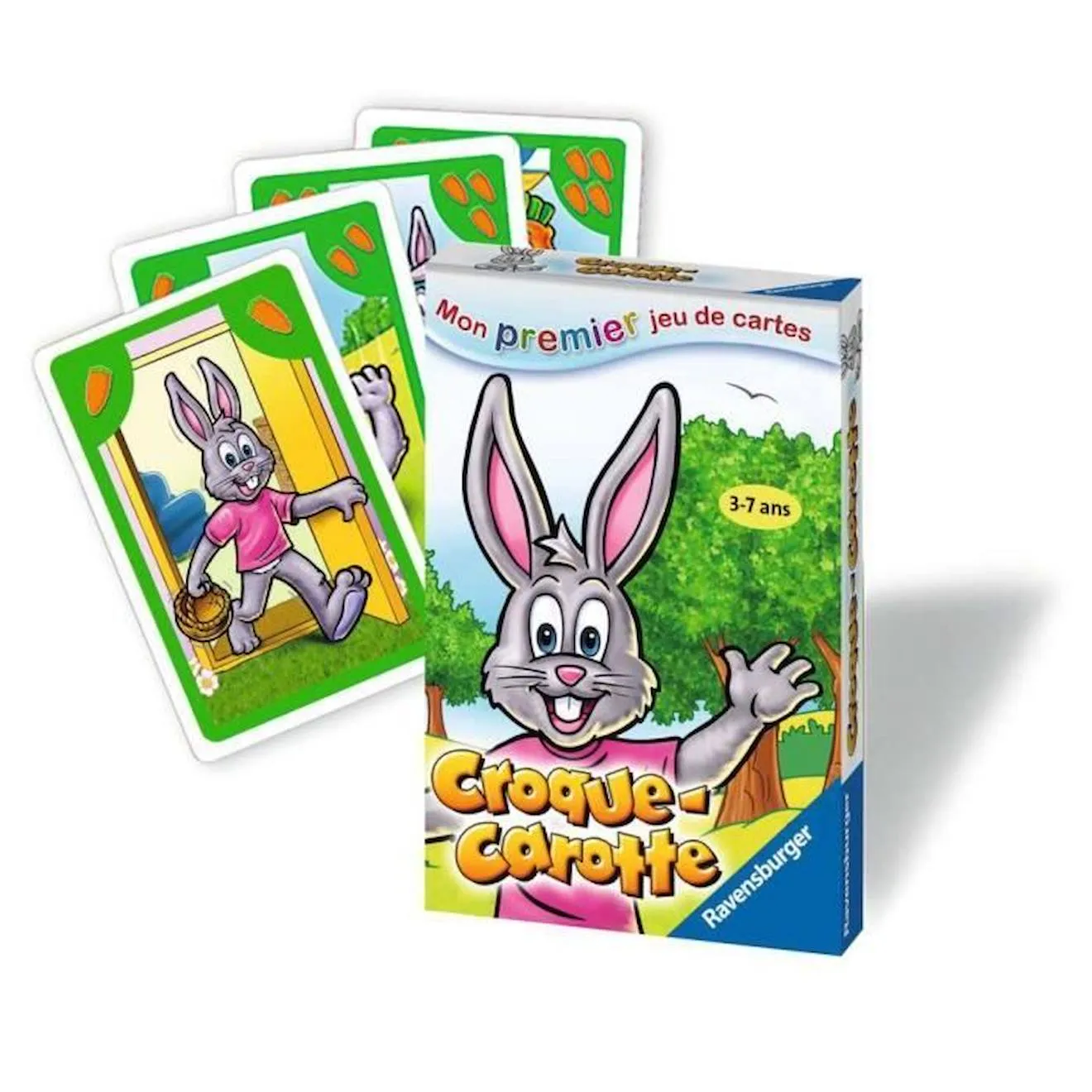 Jeu de plateau - RAVENSBURGER - Croque Carotte + Jeu de cartes inedit - Mixte - A partir de 4 ans - Enfant orange - Ravensburger