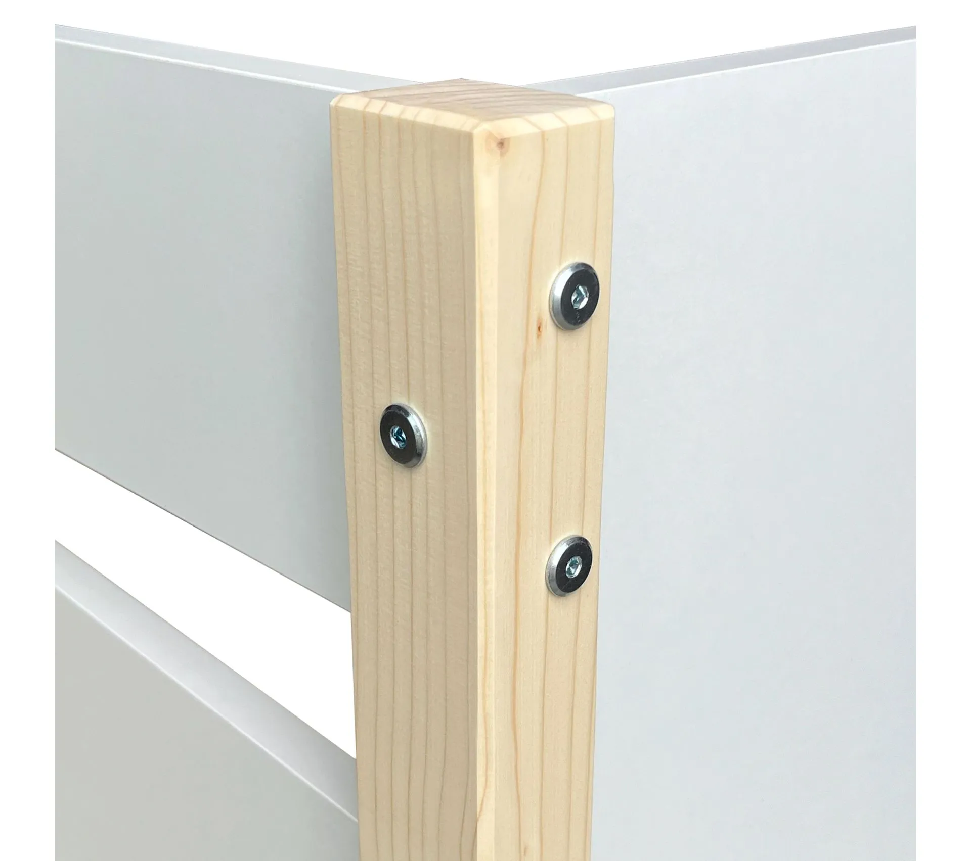 Lit mi-haut 90 x 190 cm avec 2 grands tiroirs de rangements MAXENCE blanc