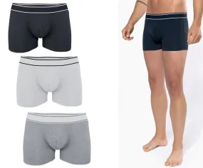 Lot 3 Boxers shorty Homme K800 - coton - noir gris blanc 