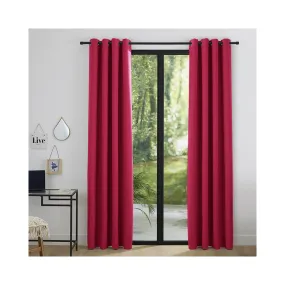 Lot de 2 Rideaux occultant 140 x 260 cm "Night" Rouge