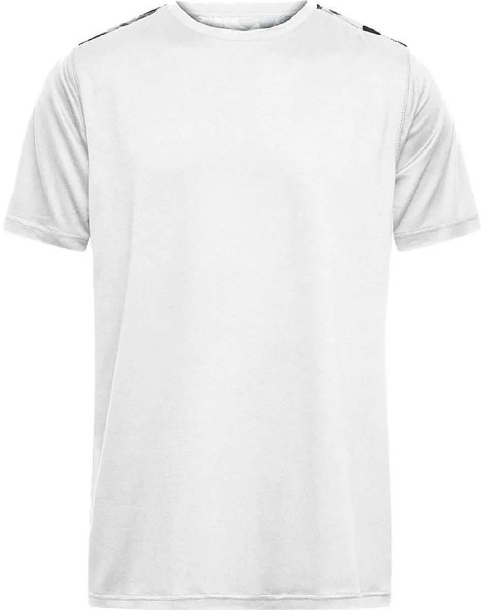Maillot running - Homme - JN524 - blanc, noir et gris 