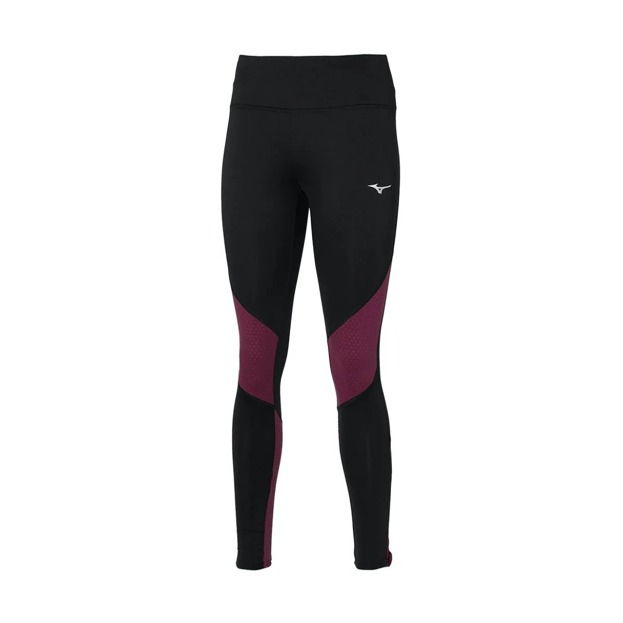 MIZUNO ACTIVE WARMALITE TIGHT NOIR ET GRAPE  WINE Collant running femme