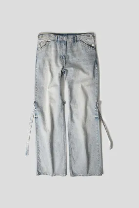 PANTALON BAGGY SAILOR EN DENIM BLEU CLAIR