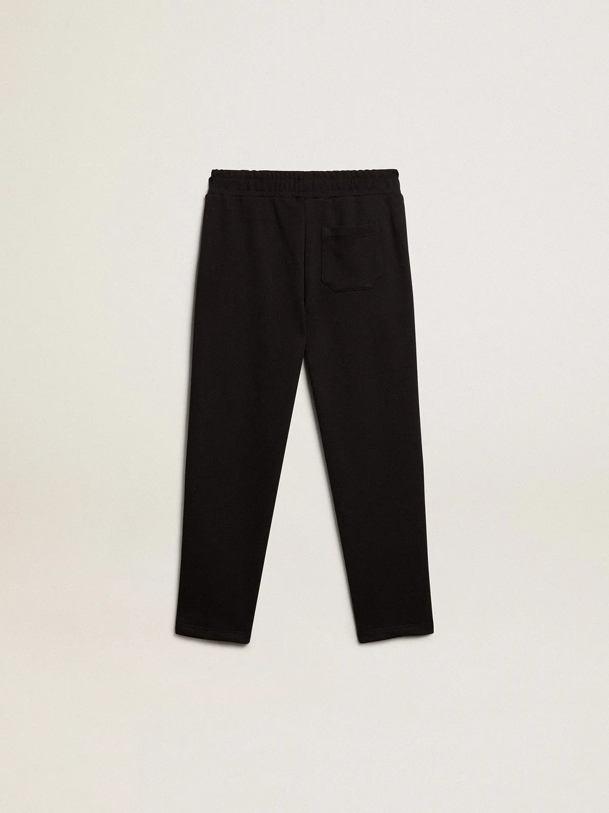 Pantalon de jogging noir garçon avec étoiles blanches  | Golden Goose