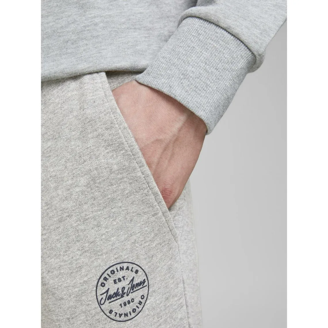 Pantalon de survêtement Regular Fit Gris Clair en coton Max | 3 Suisses