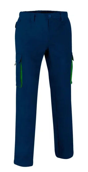 Pantalon de travail homme - THUNDER - navy et vert kelly 