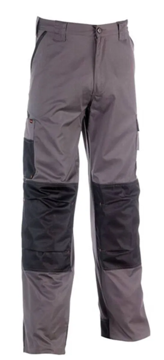 Pantalon de travail multipoches et renforts - Homme - HK002 - gris 