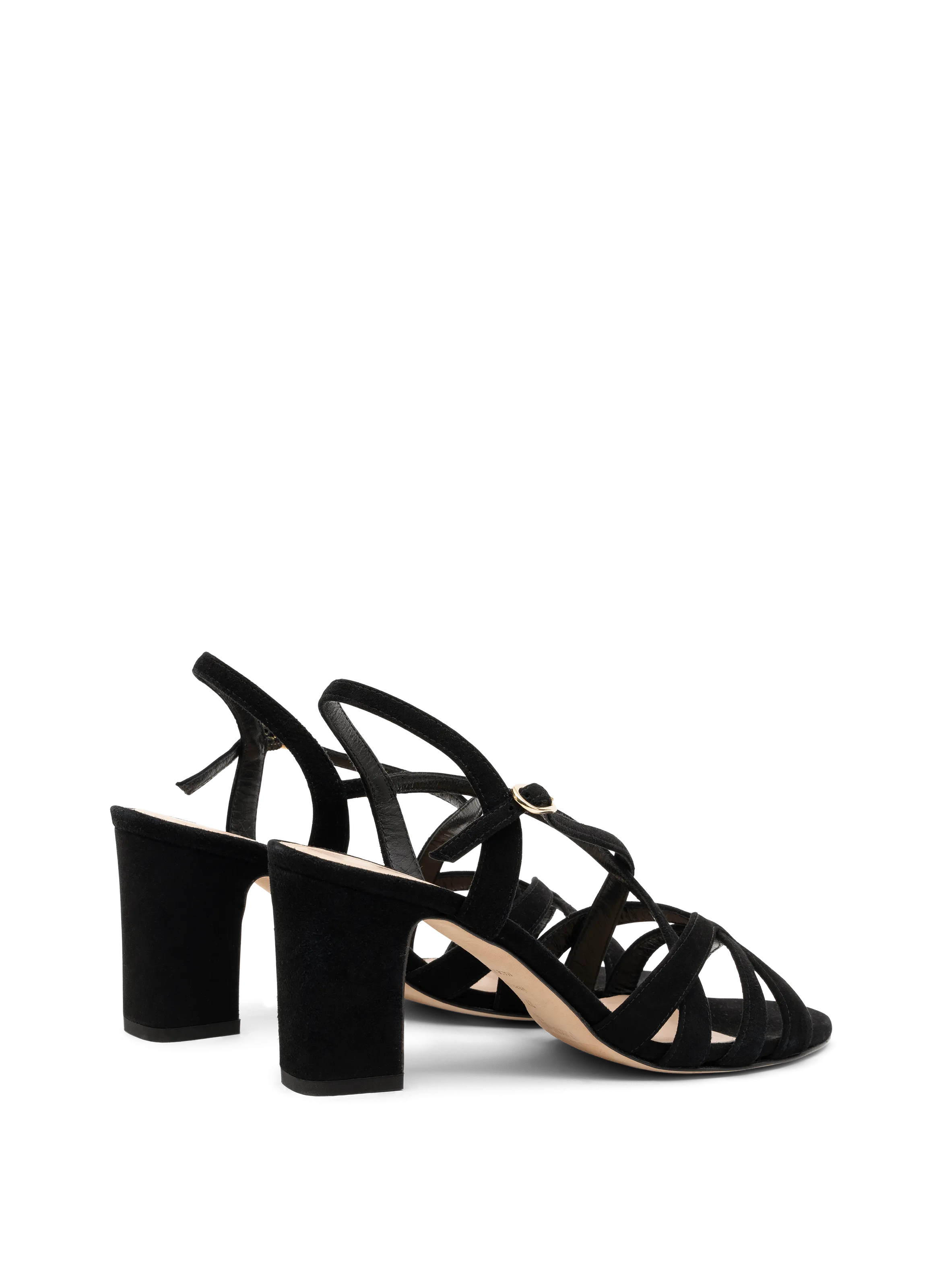 PARALLELE  Sandales en velours lama - Noir
