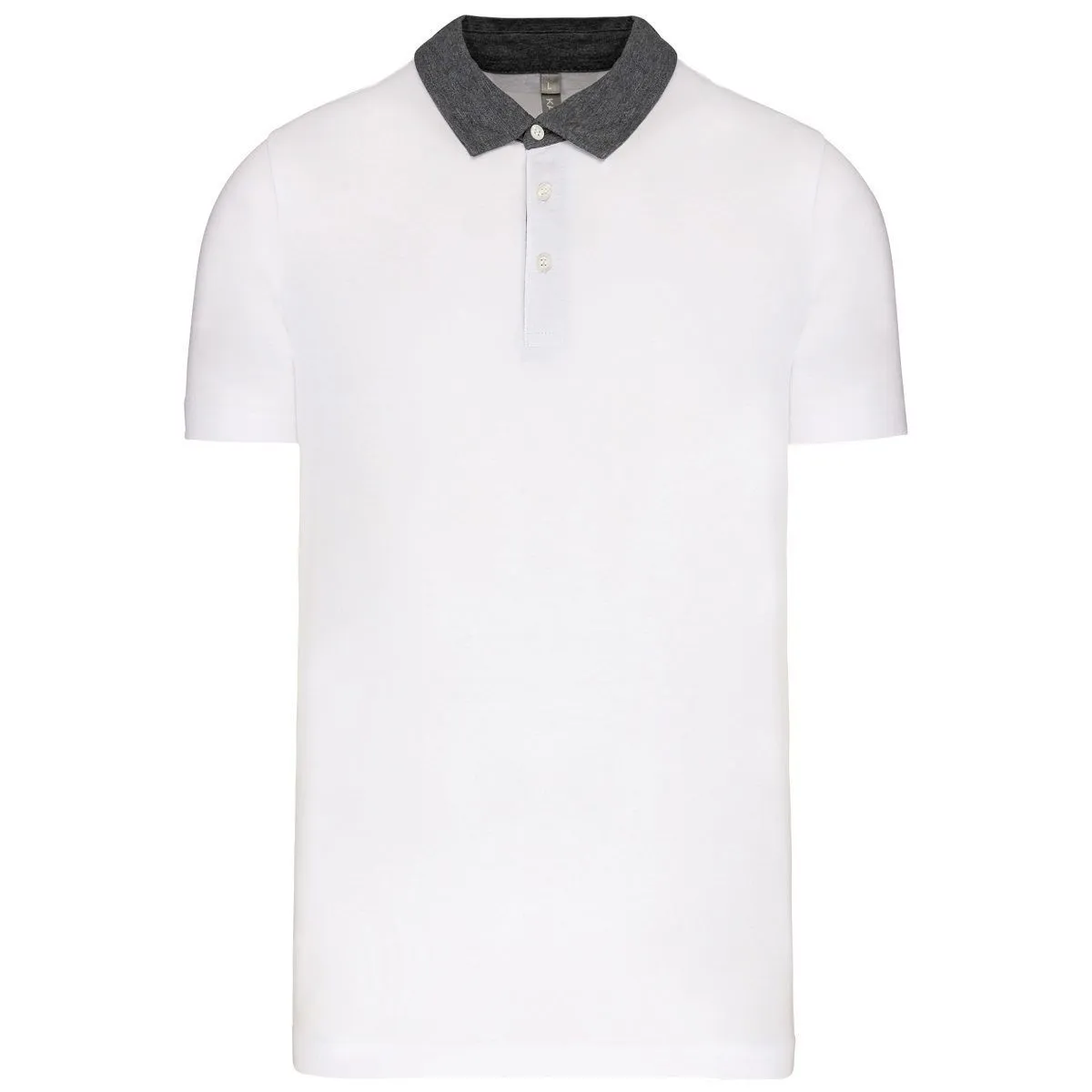 Polo bicolore pour homme - K260 - blanc et gris 