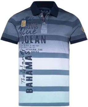 Poloshirt Colorblock Beach Life, short sleeves, Cool Mint