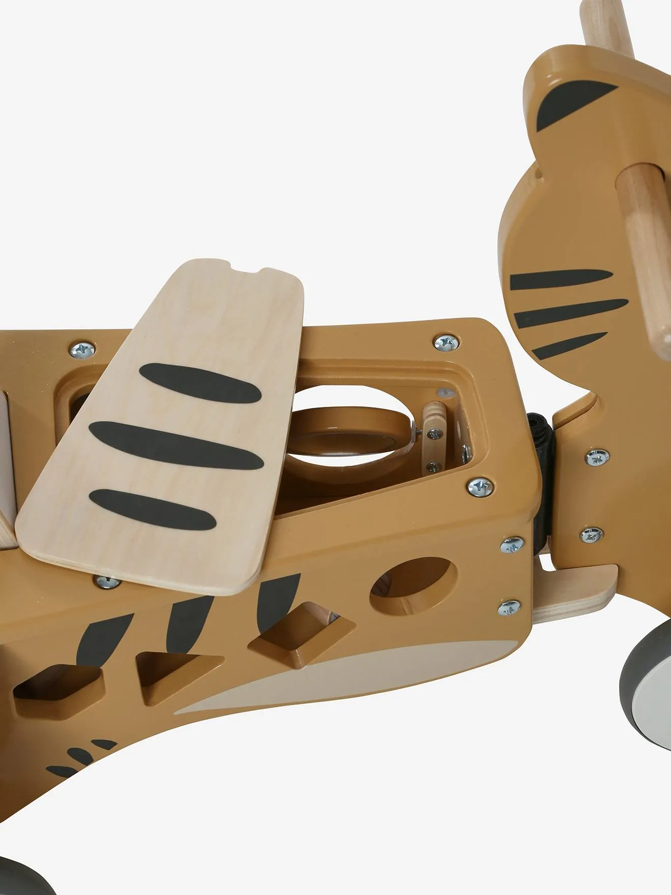 Porteur chariot de marche 2 en 1 en bois FSC® rose - Vertbaudet