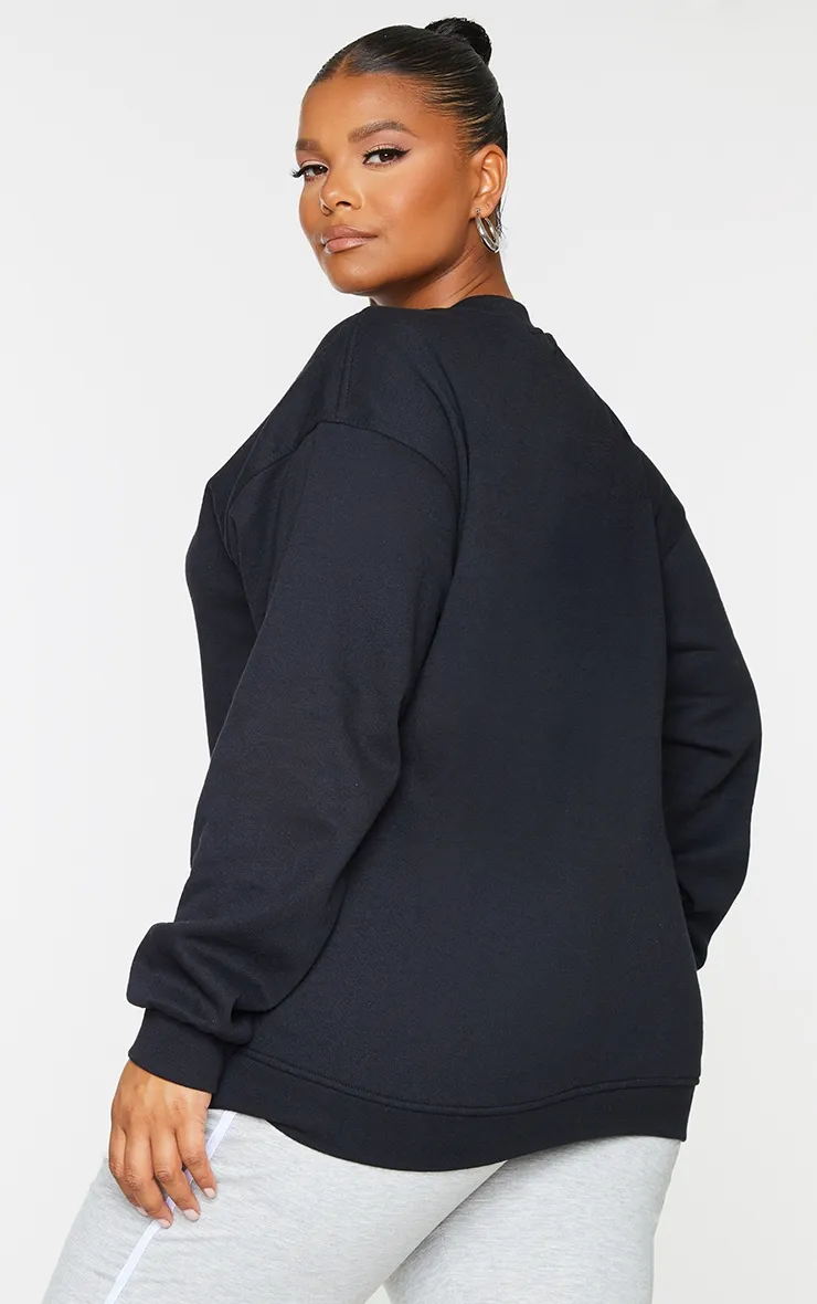 PRETTYLITTLETHING Plus Sweat noir classique