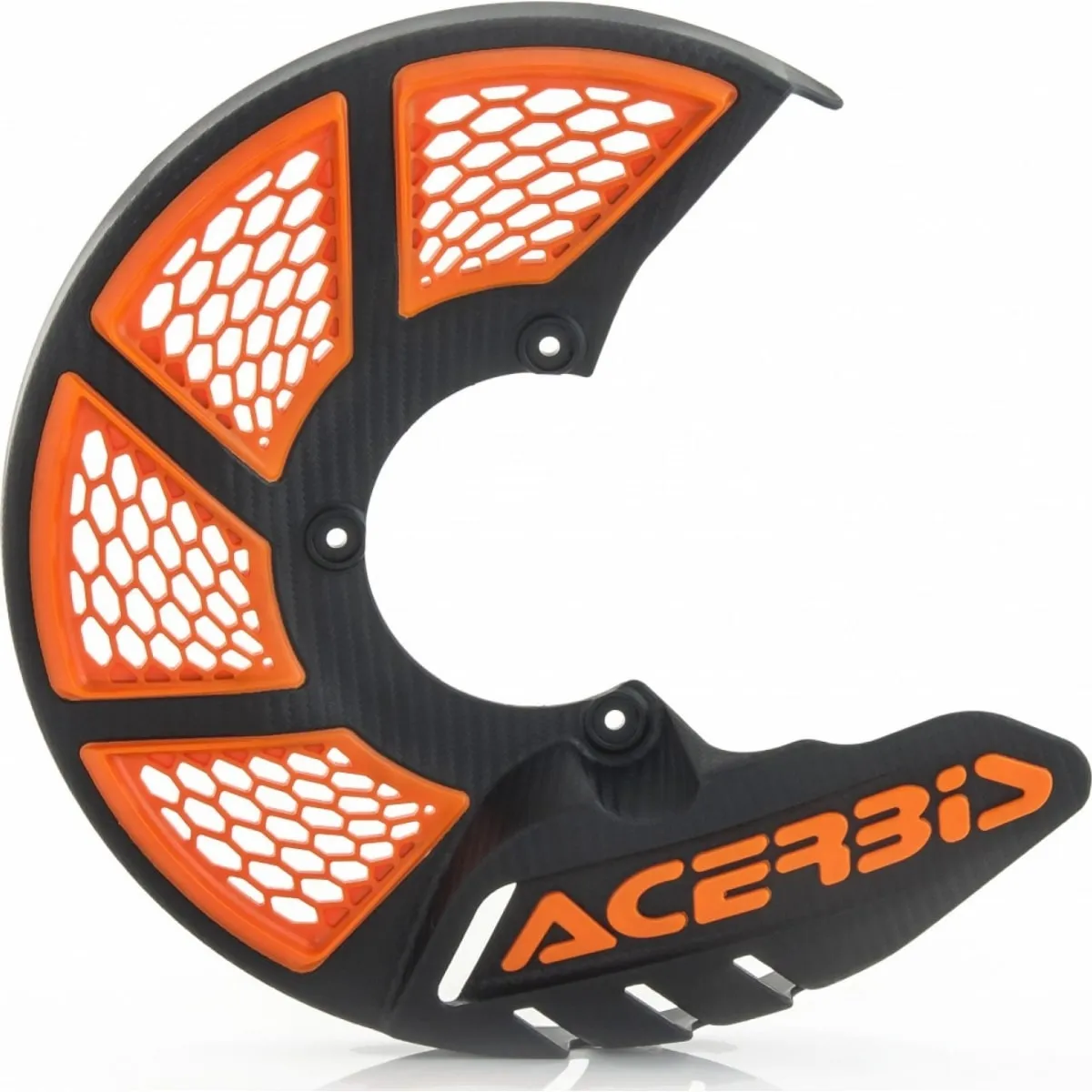 Protège-Disque De Frein Acerbis X-Brake Vented Noir Orange - Protection disque de frein