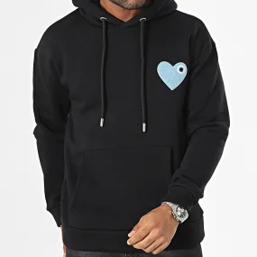 PULL BROD COEUR BLEU 100% COTON - NOIR