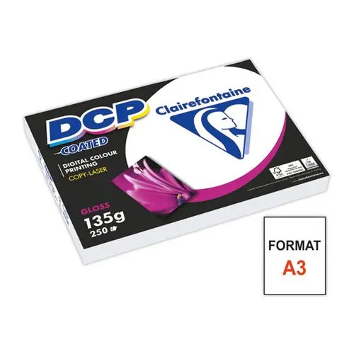 Ramette de 250 feuilles papier A3 135g Coated Gloss - DCP - Clairefontaine
