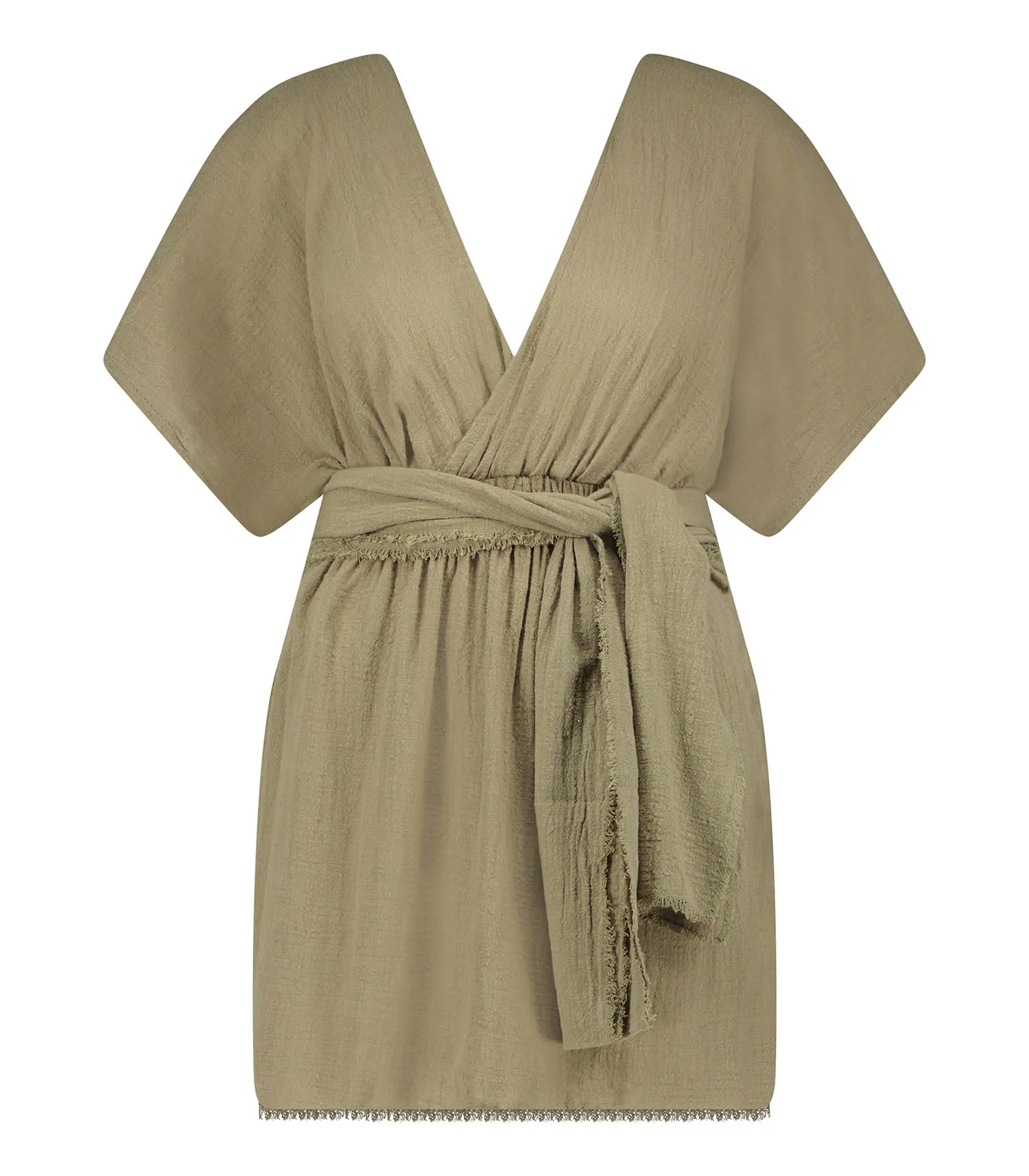 Robe courte Empire Khaki Maison Saint Julien - Jane de Boy