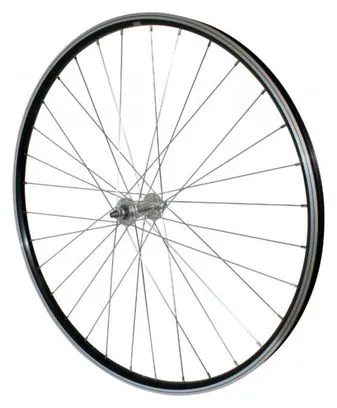 Roue vtc 700x35 avant p2r alu noir double paroi moy alu axe plein