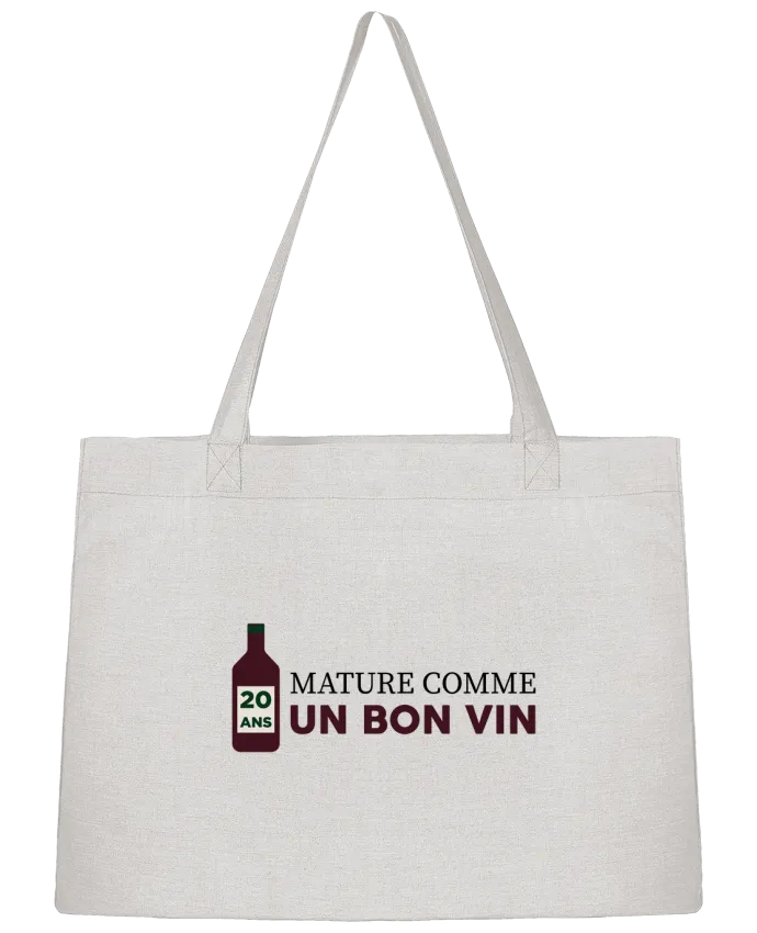 Sac Shopping 20 ans mature comme un bon vin - Anniversaire par tunetoo