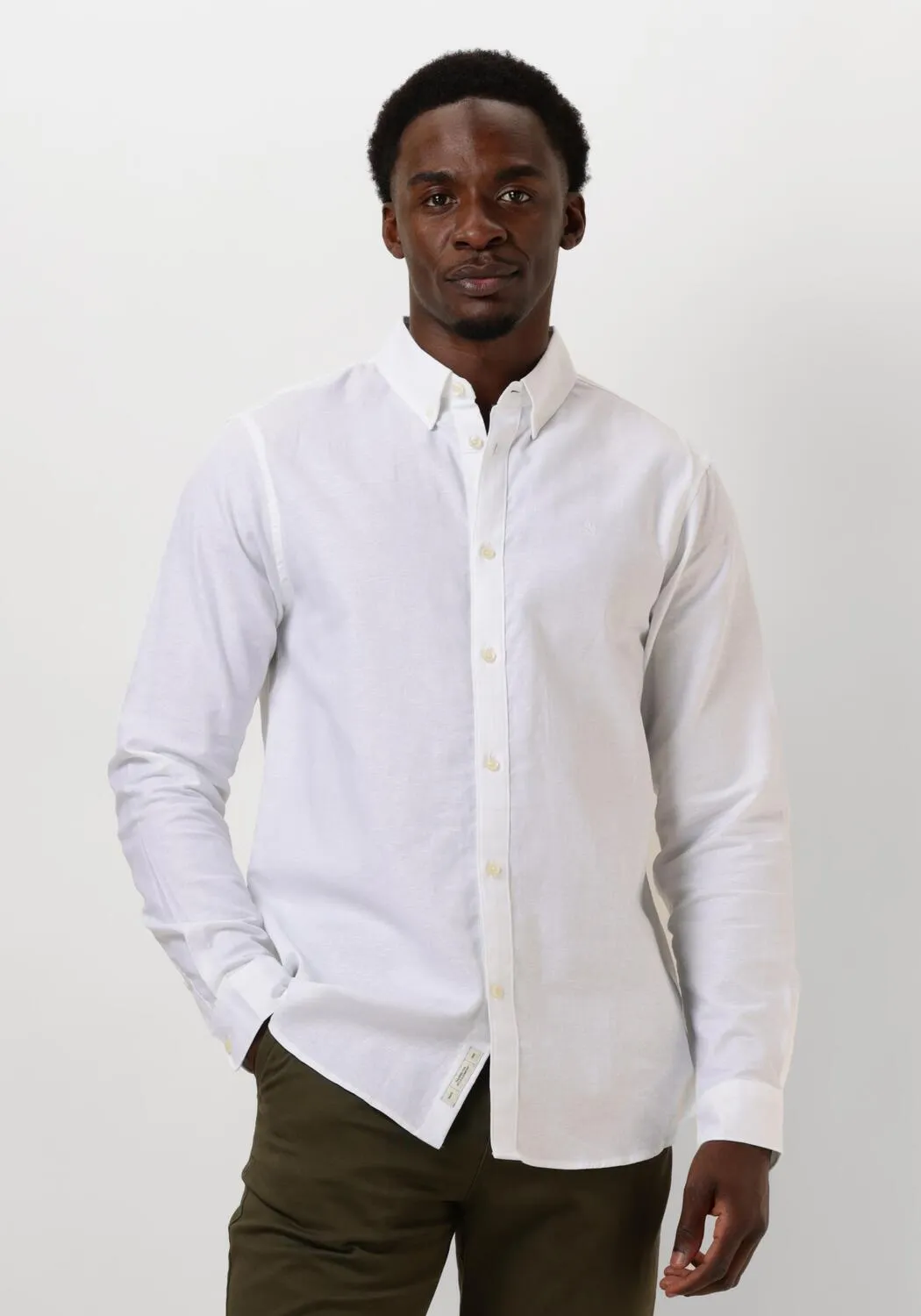 scotch & soda chemise décontracté oxford solid en blanc