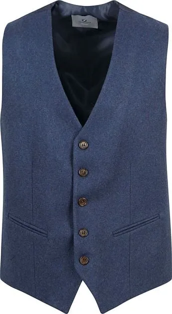Suitable Gilet Tweed Mid Bleu GI-5BT-PLTWE-AW23-02 commander