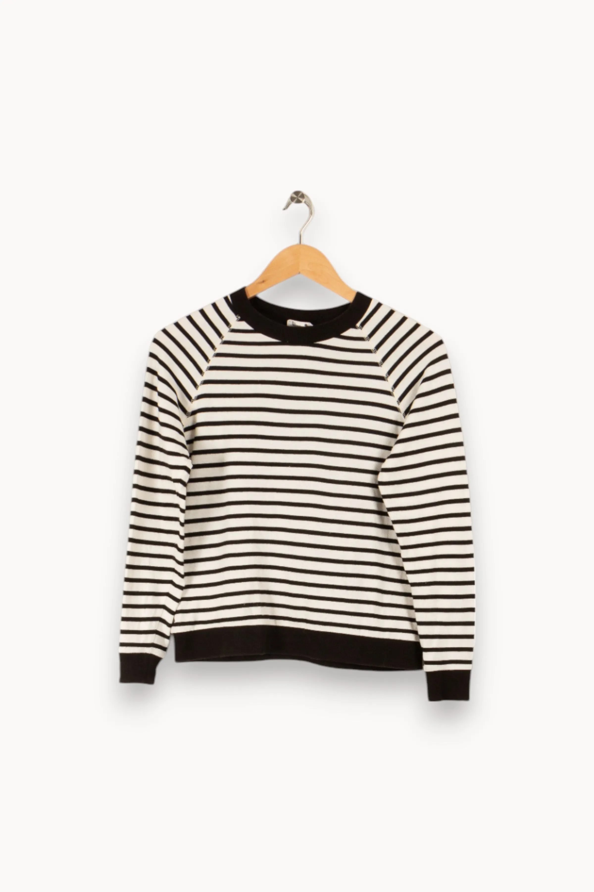 Sweat marinière blanc et noir - Taille S/36