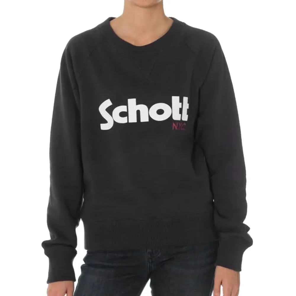 Sweat Noir Femme Schott Ginger1