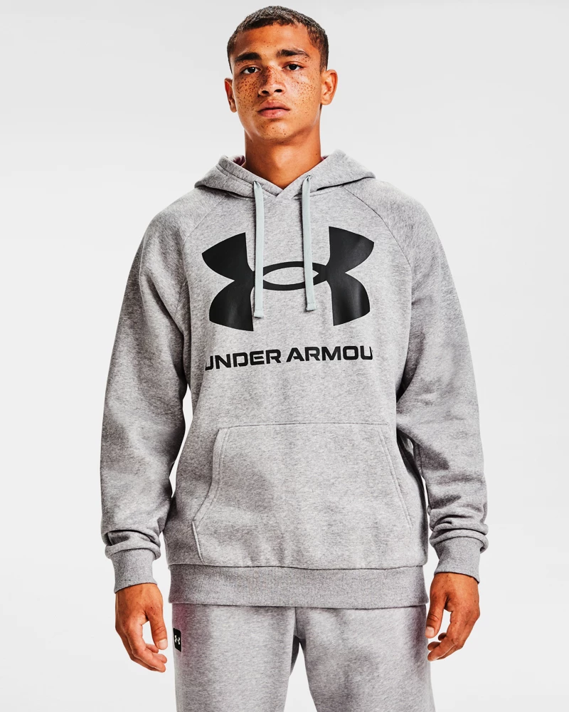 Sweat-shirt pour homme Under Armour  Rival Fleece Big Logo HD-GRY